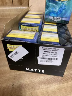 10 Boxes x100 Dragon Shield Card Sleeves - Matte Clear Brand New - Image 4