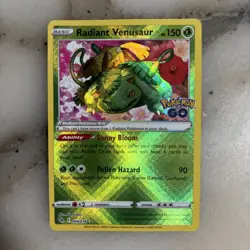 Radiant Venusaur Pokemon card Pokemon GO expansion set Mint - Image 1