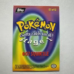 Pokemon Squirtle #07 E7 of 12 Topps Blue Logo Movie Card Stage 1 - Image 1