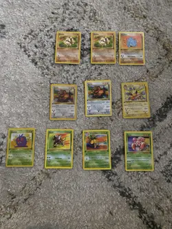 Pokemon Cards 1st Edition Fossil Lot Of 10 Cards - Image 1