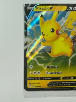 Pikachu V 086/264 Fusion Strike Ultra Rare Holo Pokemon TCG Card NM - Image 2