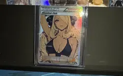 Cynthia Trainer Goddess Story Pokemon Waifu Trading Card custom - HOLO - Image 1