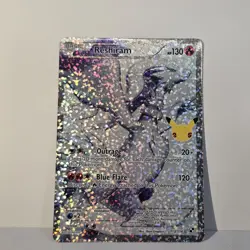 Reshiram 113/114 Celebrations Textured Full Art Ultra Rare Holo Pokemon Card Lp+ - Image 1