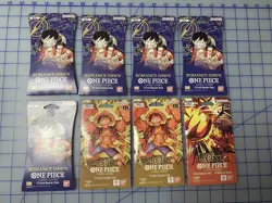 One Piece Card Game TCG Romance Dawn OP01 x5 PRB01 x2 PRB 02 Blster Packs - Image 1