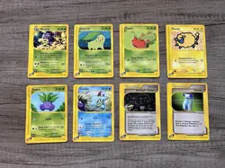 Pokemon TCG Expedition Set Lot Of 8 Non Holo e-reader cards - Weezing, Totodile - Image 1