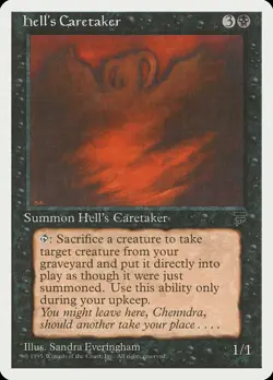 Hell's Caretaker Chronicles HEAVILY PLD Black Rare MAGIC GATHERING CARD ABUGames - Image 1