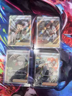 Pokemon TCG Lot Of 7 Cards Full Art Trainers And Black Star Promos - Image 1