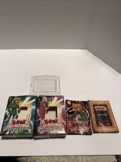 Vintage Yugioh Deck Box Lot- Joey And Pegasus W/ Rule Book- EMPTY No Cards - Image 1