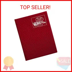 Monster Binder - 9 Pocket Trading Card Album - Holofoil Red (Anti-Theft Pockets - Image 1