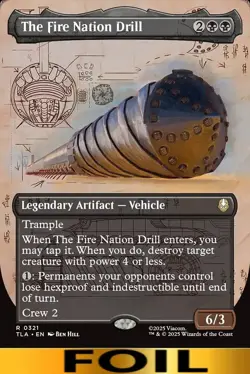 1x - The Fire Nation Drill - FOIL BORDERLESS - Avatar: The Last Airbender MTG - Image 1