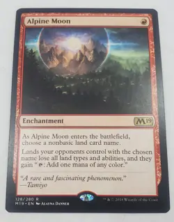 Alpine Moon 128/280 Core Set 2019 M19 MTG NM/M Unplayed Rare - Image 1