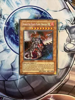 (119) Horus The Black Flame Dragon Lv8 (EEN-ENSE1)(Limited) Secret Rare) VLP - Image 1