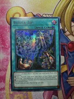 Yugioh! MP23-EN241 Runick Tip Prismatic Secret Rare 1st Edition - Image 1