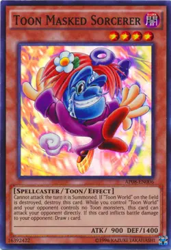Toon Masked Sorcerer - AP08-EN006 - Super Rare - Unlimited Edition x1 - Lightly - Image 1