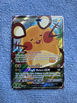 Pokemon TCG Dedenne GX Full Art Ultra Rare Holo Card 195a/214 Unbroken Bonds - Image 3