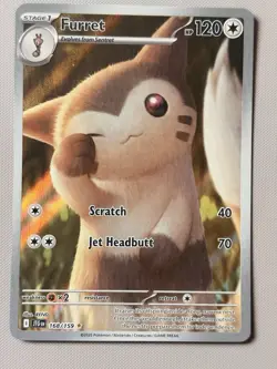 Pokemon TCG Furret Card 168/159 Journey Together Near Mint Condition - Image 1