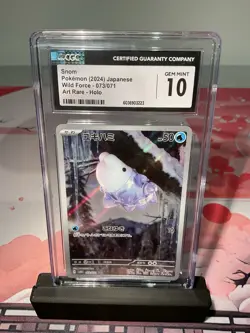 CGC 10 Gem Mint Snom 073/071 AR Art Rare Wild Force sv5K Pokemon Card - Image 1
