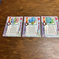 Topps Venusaur #03 Ivysaur #02 Bulbasaur #01 Pokemon 3-Card Lot 1999 TV Series - Image 5