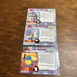 Pokemon Card Squirtle Wartortle Blastoise Topps TV Animation Non-holo 1999 LP - Image 5