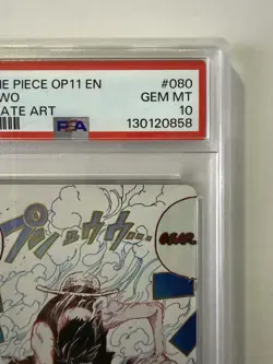 Gear Two PSA 10 One Piece English Card Luffy D. Monkey OP11-080 Alt Art 2025 - Image 4