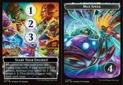 Hero Deal, English - 4 x MTG Start Your Engines! // Max Speed Double-Sided Token - Image 1