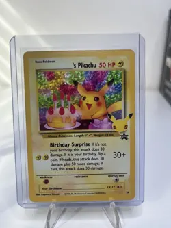 Pokemon Pikachu TCG Birthday Celebrations Holo Rare Card #24 Mint Condition - Image 1