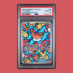 2024 Tatsugiri #186 Illustration Rare PSA 10 Pokemon Card - Image 1