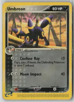 Umbreon 24/100 Pokemon TCG Sandstorm Rare Heavily Played Card (HP) 1 - Image 1