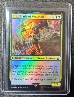 MTG: Ezio, Blade of Vengeance Universes Beyond: Assassin's Creed Foil - NM!! - Image 1