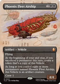 1 x Phoenix Fleet Airship - Foil - Borderless - Avatar: The Last Airbender - NM- - Image 1