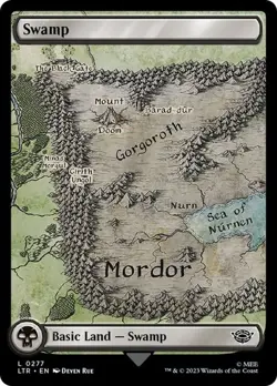 4x Lord of the Rings Full Art Swamp, Full Art Lands, LOTR Lands, 4 Pack, 277 - Image 1