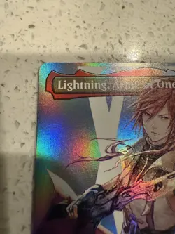 MTG Magic Final Fantasy Lightning Army of One (400) Borderless Foil NM! English - Image 4