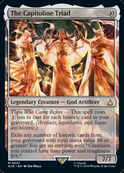 Near Mint, English - 1 x MTG The Capitoline Triad - Foil Universes Beyond: Assas - Image 1