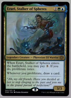 Ezuri, Stalker of Spheres 201/271 Non Foil Rare All Will Be One MTG NM - Image 1