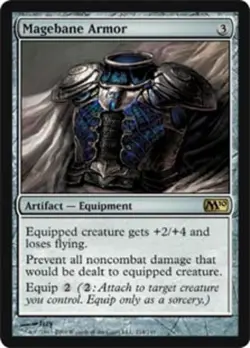 MTG Magebane Armor, Magic 2010, Heavily Played, English - Image 1