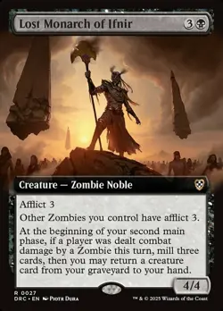 Near Mint, English - 1 x MTG Lost Monarch of Ifnir - Extended Art Commander: Aet - Image 1