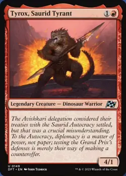 Hero Deal, English - 4 x MTG Tyrox, Saurid Tyrant Aetherdrift - Image 1