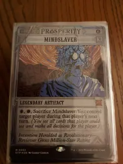 MTG Magic The Gathering Mindslaver Foil Breaking News Artifact Outlaws - Image 1