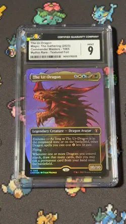 The Ur-Dragon (Textured Foil) Commander Masters Foil Graded CGC - Mint 9 - Image 1