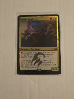 FOIL Alternate Art TEMUR BATTLECRIER mtg EX/NM Tarkir Dragonstorm Rare PROMO - Image 1