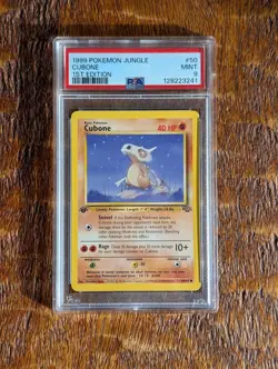 Pokemon 1999 Cubone Jungle 50/64 1st Edition Mint PSA 9 - Image 1
