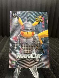 Robocop (Pikachu) #E12 - Silver Holo Box Hit Electric Pikachu Cosplay - Pokemon - Image 1