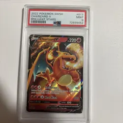 2022 Pokemon SWSH: Charizard V - PSA 9 (#17, Brilliant Stars) Mint - Image 1