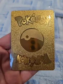 Melmetal Vmax Gold Foil Fan Art Vinyl Textured Collector Pokemon Display - Image 2