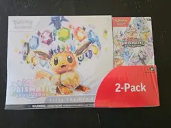 Pokemon Scarlet & Violet Prismatic Evolutions Costco Bundle 2-Pack NEW SEALED - Image 1