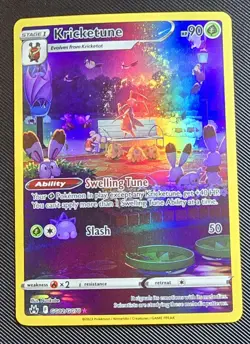 Kricketune Pokemon Crown Zenith Galarian Gallery GG02/GG70 Full Art Holo Rare NM - Image 1