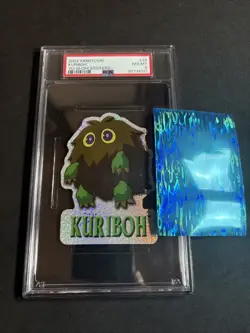 PSA 8 NM 2002 Yu-Gi-Oh Series 1 SandyLion Kuriboh #28 Prismatic Sticker - Image 3