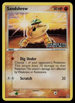 Pokemon Card - Sandshrew Delta Species Stamped 82/113 Common Reverse Holo - Image 1