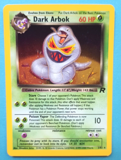 POKEMON Card DARK ARBOK HOLO Rare 2/82 LP/EX Team Rocket 2000 TCG Nice! - Image 1