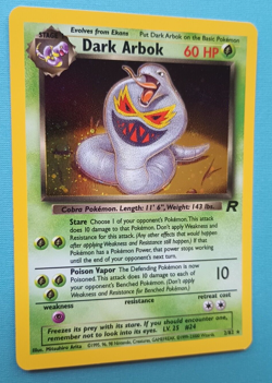 POKEMON Card DARK ARBOK HOLO Rare 2/82 LP/EX Team Rocket 2000 TCG Nice! - Image 2